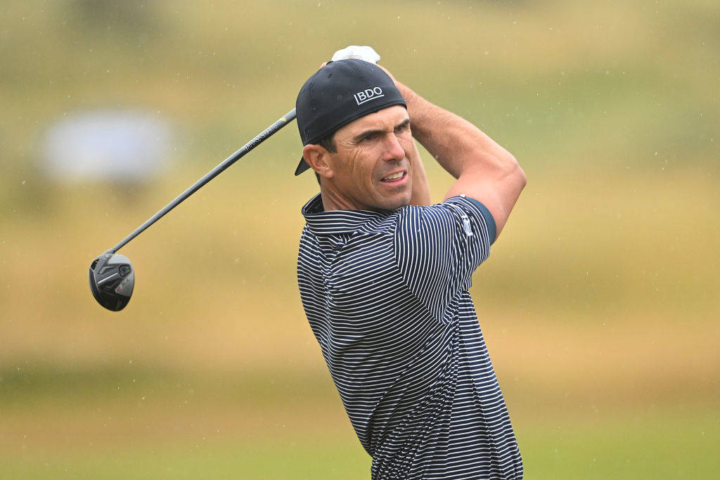 Billy Horschel in action during round three of The 152nd Open